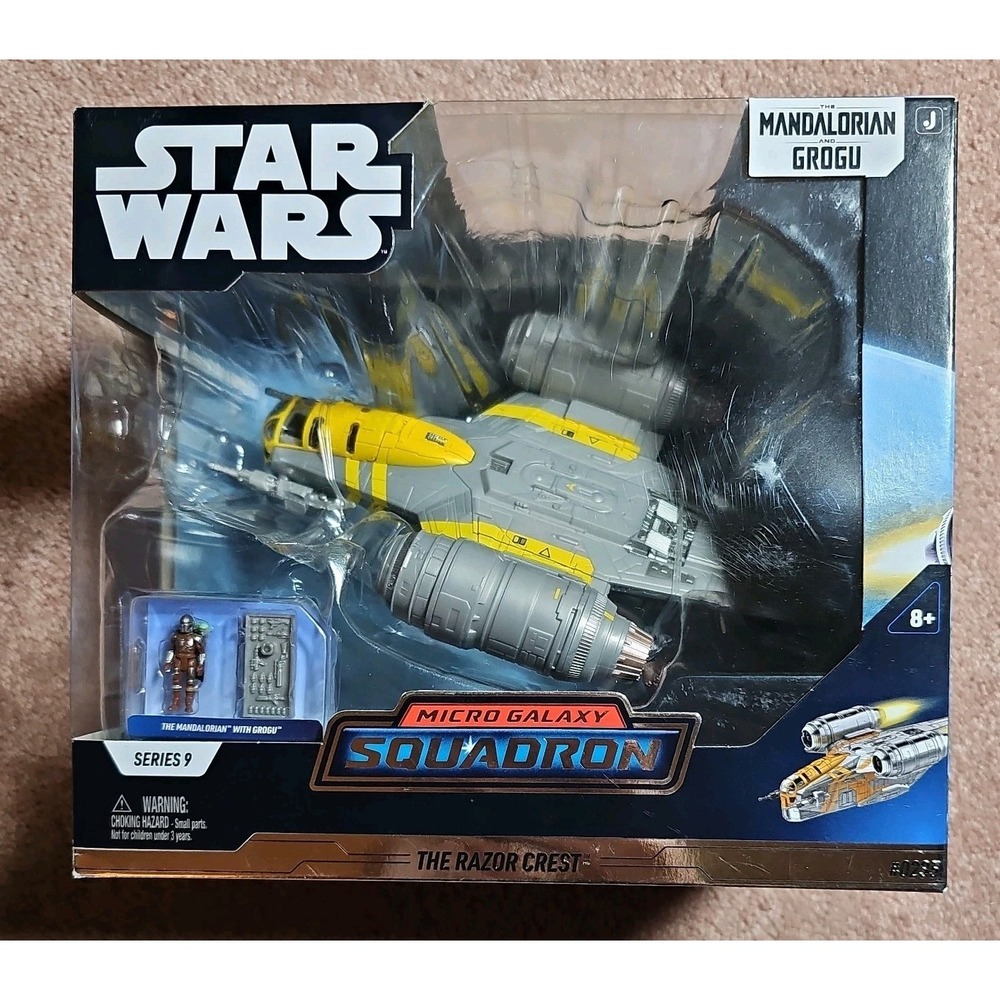 Jazwares Star Wars Micro Galaxy Squadron Razor Crest Mandalorian Grogu Series 9